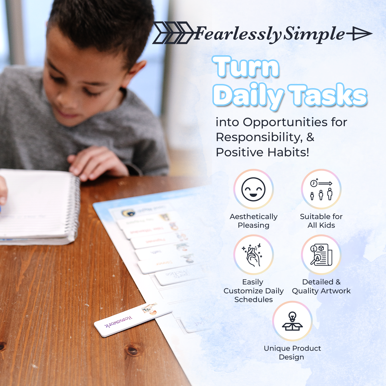 Magnetic Visual Schedule for Kids