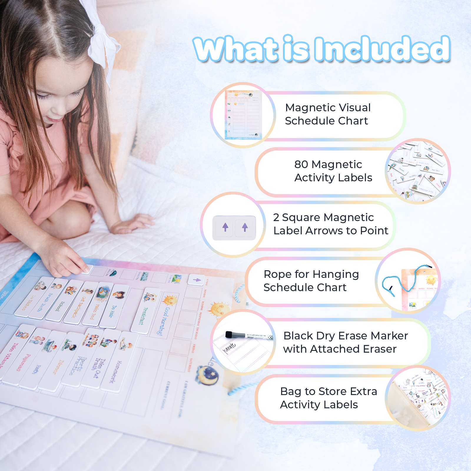 Magnetic Visual Schedule for Kids