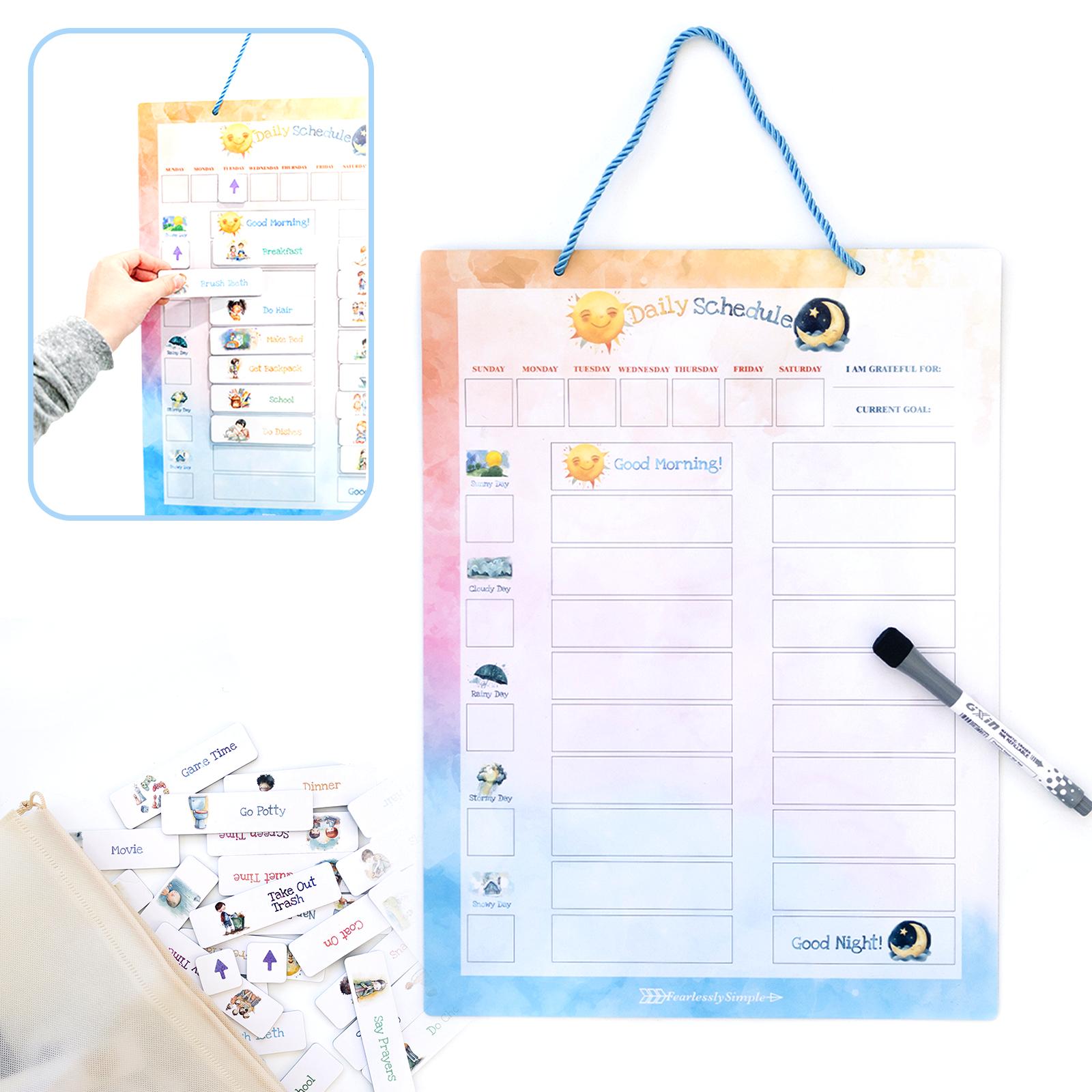 Magnetic Visual Schedule for Kids