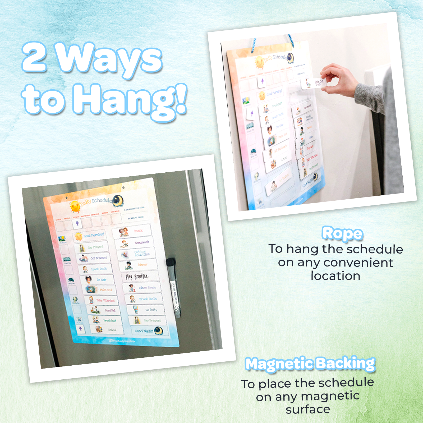 Magnetic Visual Schedule for Kids